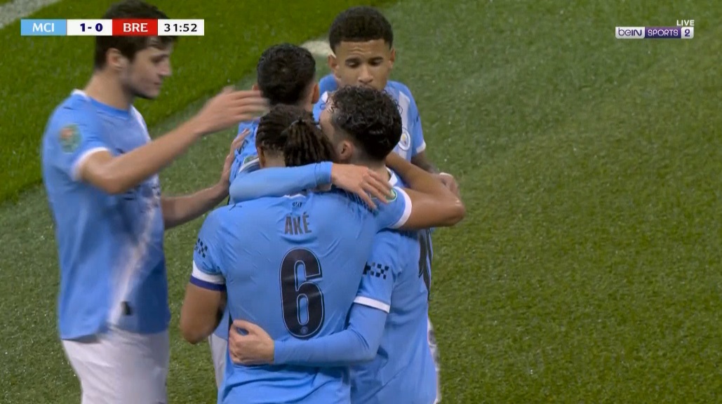 اهداف مباراة مانشستر سيتي وبرينتفورد في كأس الرابطة الانجليزية