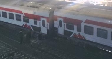 خروج قطار عن القضبان بمحطة الحامول فى المنوفية