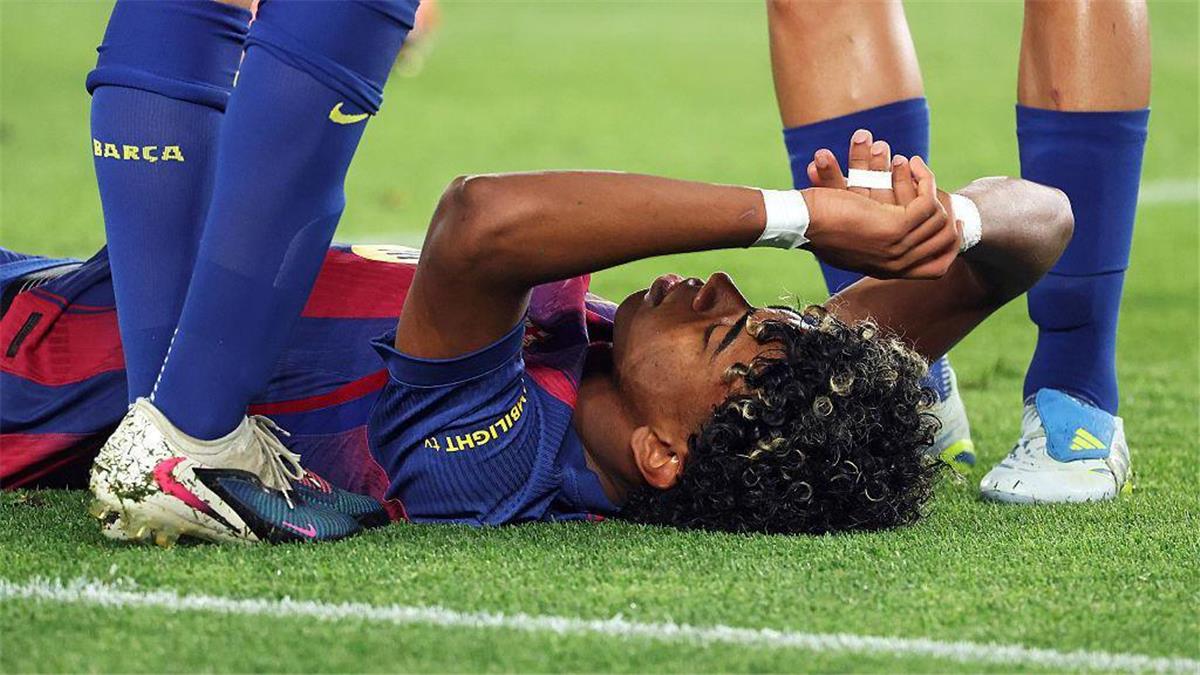 أونلي ليبانون : أول تعليق من لامين يامال بعد إصابته القوية: أشعر بالألم