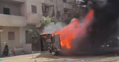 أونلي ليبانون : اشتعال حريق هائل بكشك كهرباء في قرية ميت قادوس بأبو النمرس.. صور