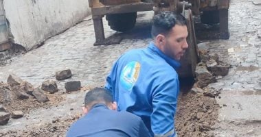 أونلي ليبانون : صيانة خط مياه الشرب قطر 4 بوصة وإصلاح كسر مفاجئ بماسورة بكفر الشيخ