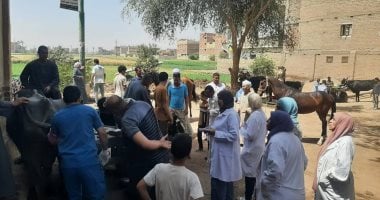 أونلي ليبانون : فحص وعلاج 3150 حيوانا فى 3 مراكز بسوهاج ضمن قوافل بيطرية مجانية