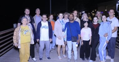 أونلي ليبانون : بني سويف تستقبل فوجا سياحيا من روسيا بممشى الكورنيش خلال رحلتهم النيلية