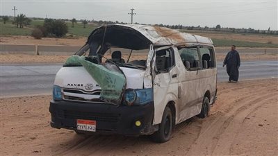 أونلي ليبانون : رحلة لم تكتمل.. مصرع سائق وإصابة 12 في انقلاب ميكروباص بالسادات