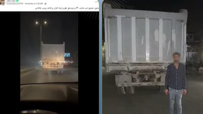 يقود برعونة.. ضبط سائق سيارة نقل عرض حياة المواطنين للخطر في البساتين