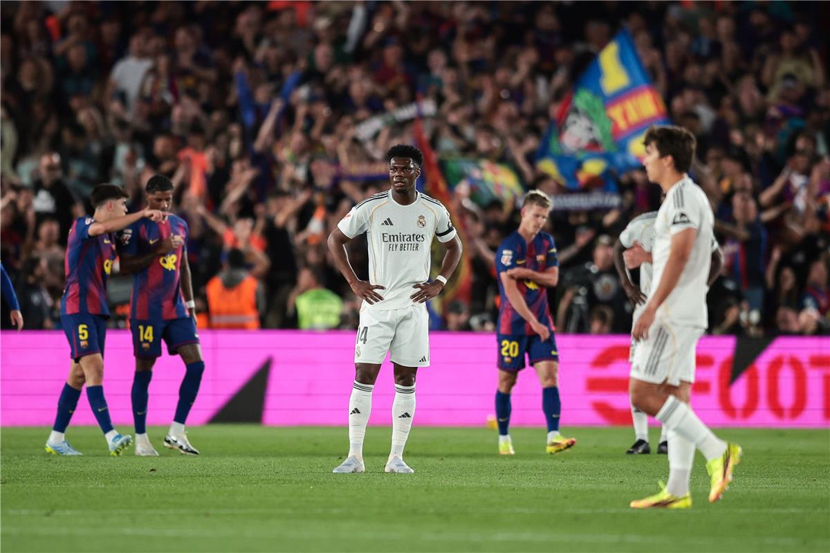 صورة.. رد فعل مبابي على ثنائية برشلونة أمام ريال مدريد في الكلاسيكو