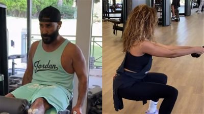 أحمد سعد وعلياء بسيوني سويًا في «جيم» واحد بعد إعلان طلاقهما.. صور