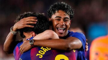 فيديو | لامين يامال يثير مشاعر الجماهير العربية في احتفاله بالتتويج بالدوري الإسباني