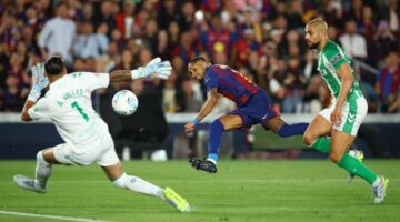 فيديو | ليلة وداع ليفاندوفسكي.. برشلونة يفوز على ريال بيتيس بثلاثية في الدوري الإسباني