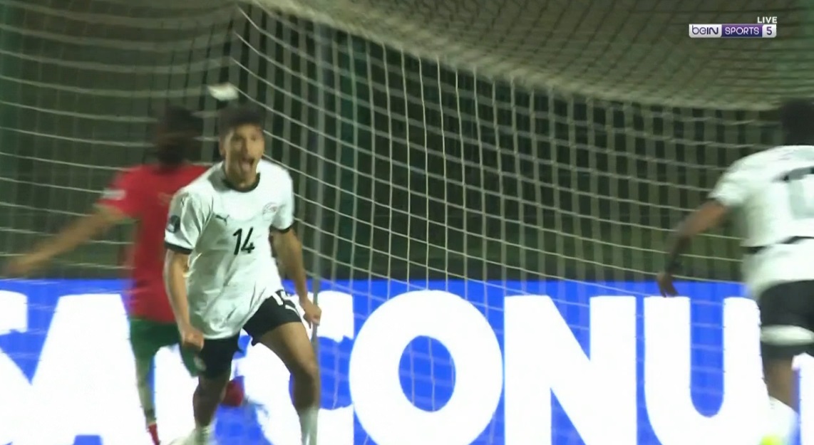 هدف مصر الرائع من ركلة مزدوجة في مرمي المغرب بكأس امم افريقيا تحت 17 عام