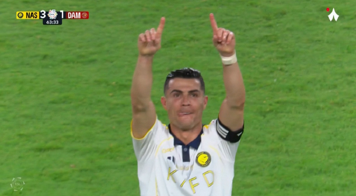 هدف كريستيانو رونالدو الاول الرائع في مرمي ضمك بالدوري السعودي