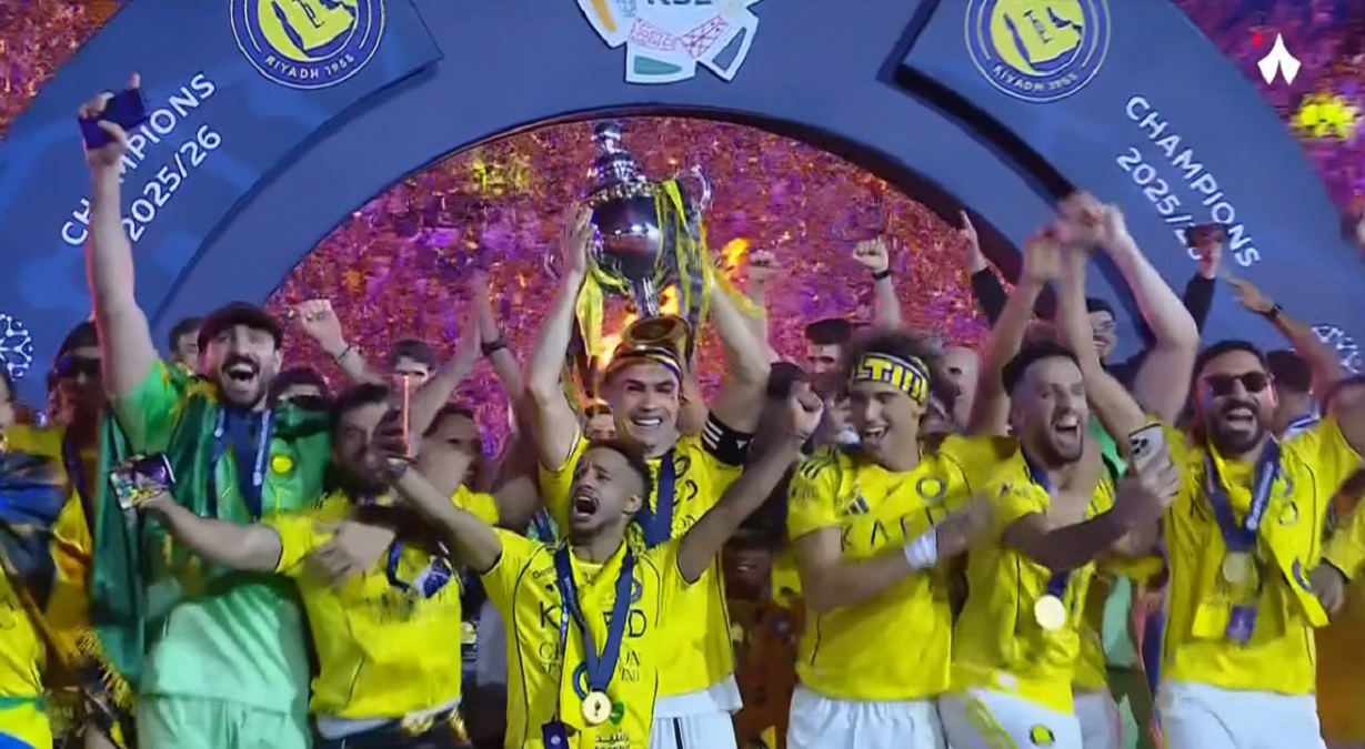 مراسم تتويج النصر بطلاً للدوري السعودي