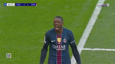 بي اس جي ضد آرسنال.. عثمان ديمبلي يسجل هدف التعادل لـ باريس سان جيرمان في مرمى آرسنال بنهائي دوري أبطال أوروبا