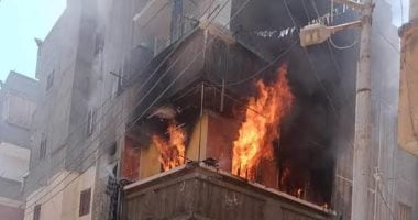 مصرع طفلتين وإصابة والديهما فى حريق منزل بالكوم الأحمر ببنى سويف