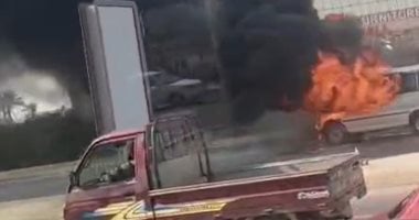 اشتعال النيران فى سيارة داخل جراج بالمنصورة والدفاع المدنى يسيطر على الوضع