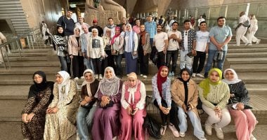وفد جامعة بنها لذوى الهمم فى زيارة للمتحف المصري الكبير.. صور