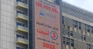 جهاز الإحصاء: عدد سكان مصر بالداخل يصل إلى 109 ملايين نسمة اليوم السبت