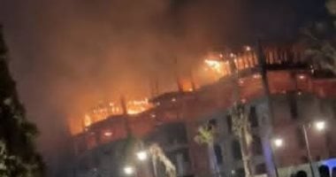 إخماد حريق فى مبنى تحت الإنشاء فى مدينة الشيخ زايد دون إصابات