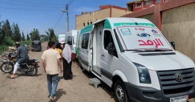 فحص 1380 مواطنا مجانا بقوافل مبادرة حياة كريمة الطبية في دمياط