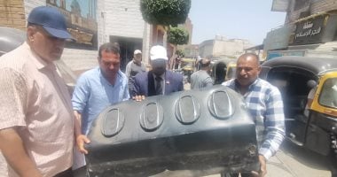 مصادرة 107 أجهزة صوت ومكبرات للتصدى للتلوث السمعى بمدينة السنبلاوين
