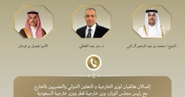 وزير الخارجية يبحث هاتفياً مع نظيريه السعودي والقطري التطورات الإقليمية