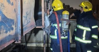 الحماية المدنية تسيطر على حريق مطعم في مدينة نصر.. صور
