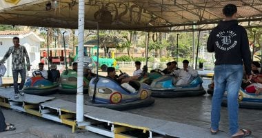فرح ولعب.. ضحكات الأطفال تملأ ملاهي الحديقة الدولية فى أول أيام عيد الأضحى