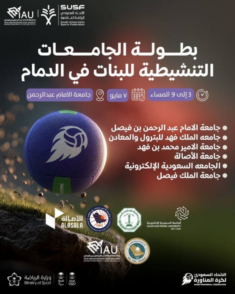 “جامعة الإمام” تحتضن بطولة الجامعات التنشيطية للبنات لكرة المناورة