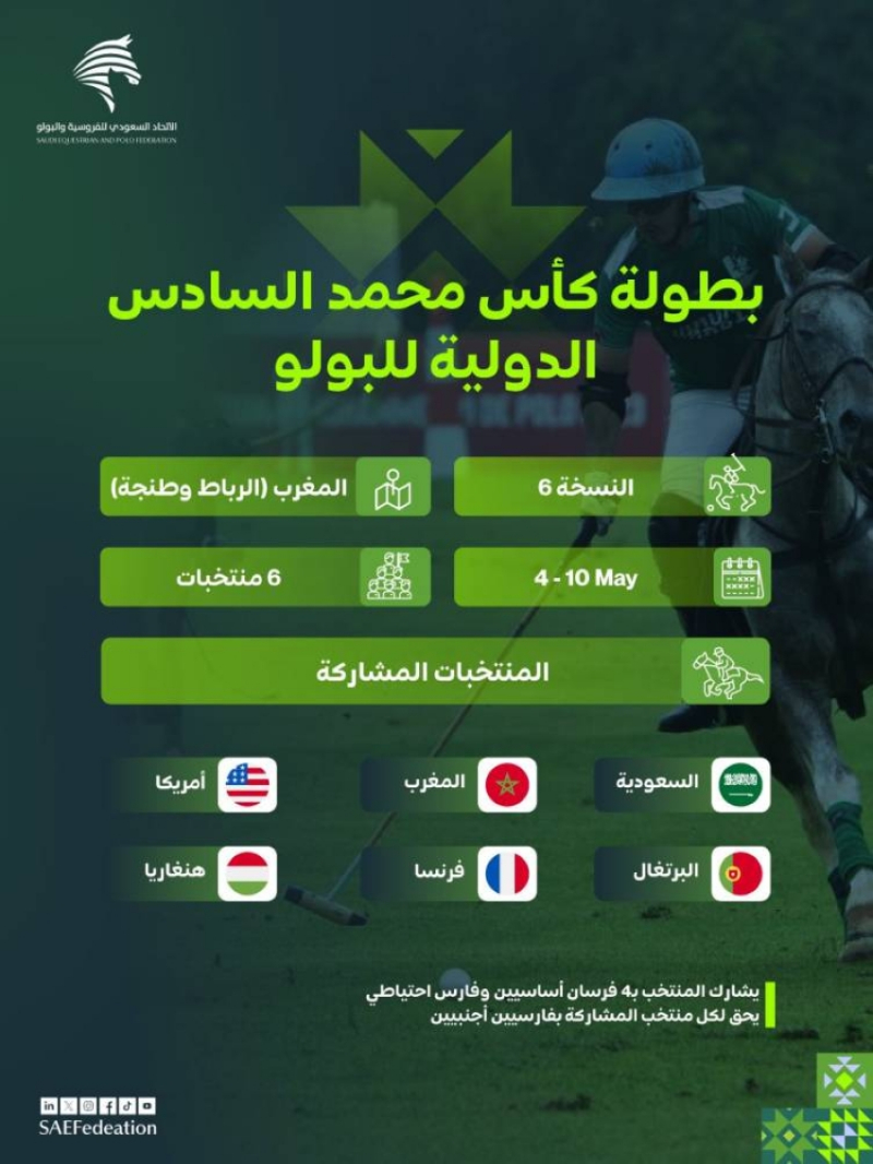 أخضر البولو يشارك في بطولة كأس محمد السادس الدولية