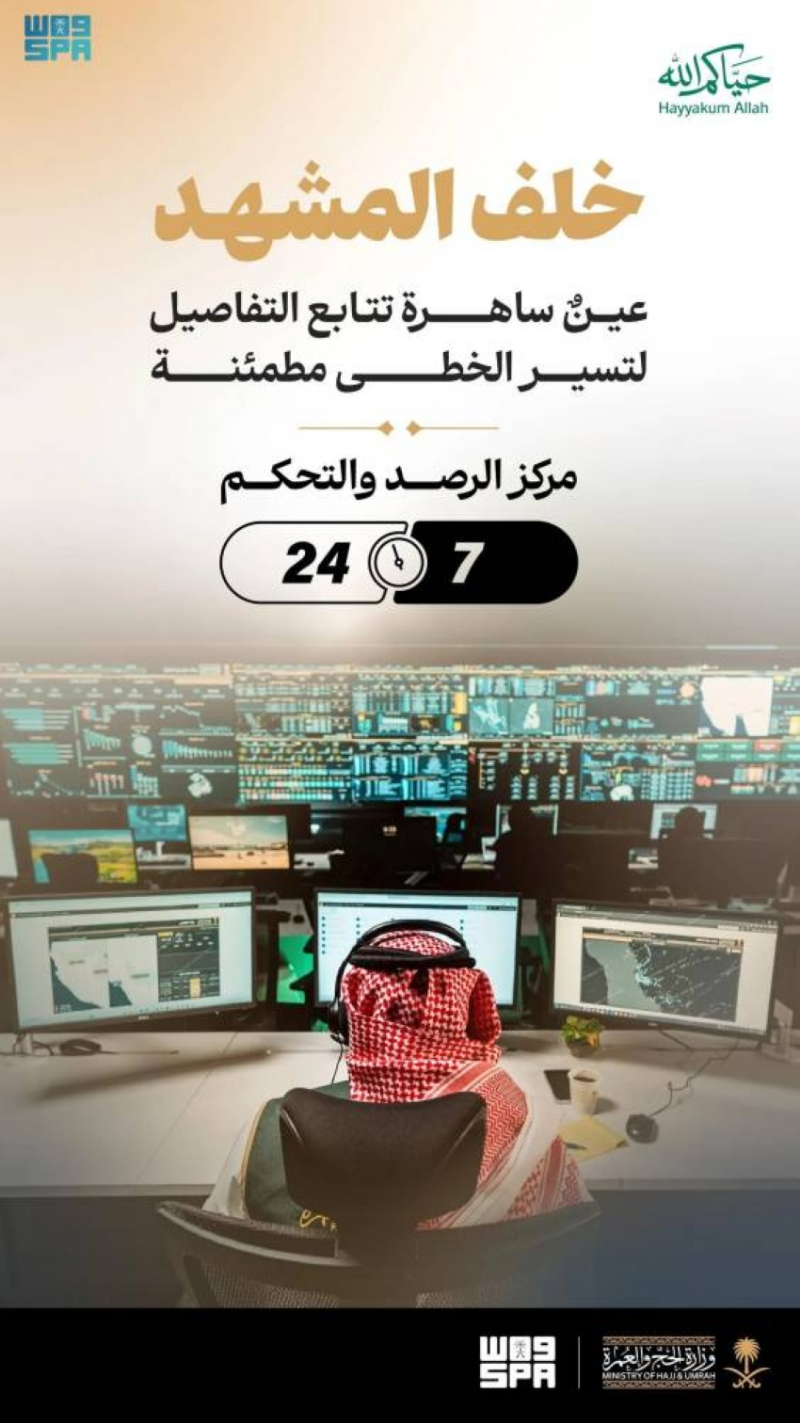 “الحج والعمرة” تعزّز كفاءة التشغيل عبر مركز الرصد والتحكم