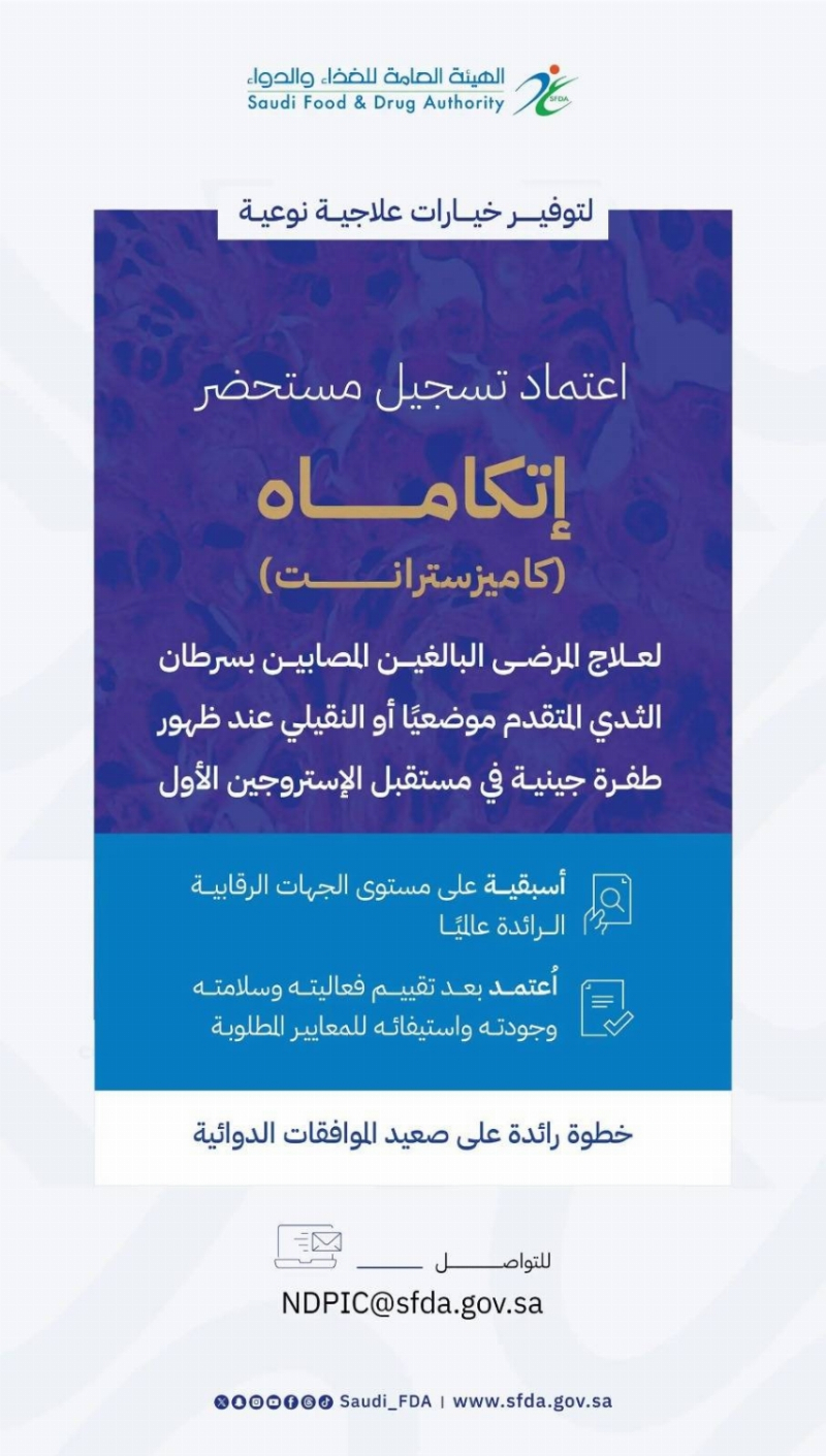 “الغذاء والدواء” تعتمد علاجًا جديدًا لسرطان الثدي المتقدم المرتبط بطفرة جينية