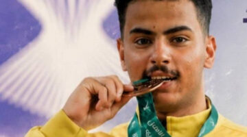 “محمد البديوي” لاعب أثقال العمران ثالثا في بطولة كأس الاتحاد
