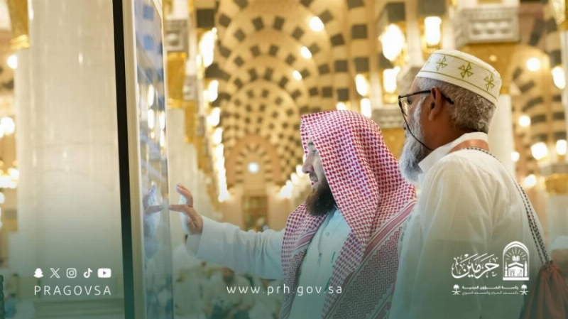 “الشؤون الدينية” تواصل خدماتها بالمسجد النبوي للحجاج والزوار