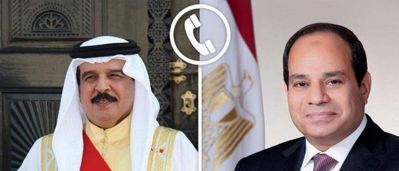 رئيس مصر وملك البحرين يناقشان القضايا المشتركة (هاتفيًّا)