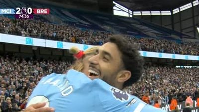 مان سيتي ضد برينتفورد.. إيرلينج هالاند يسجل الهدف الثاني لـ مانشستر سيتي في مرمى برينتفورد بمساعدة عمر مرموش