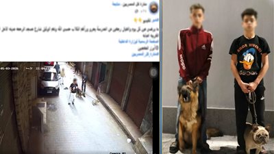 ضبط طالبين يروعان الأطفال بالكلاب في المنيرة الغربية بالجيزة