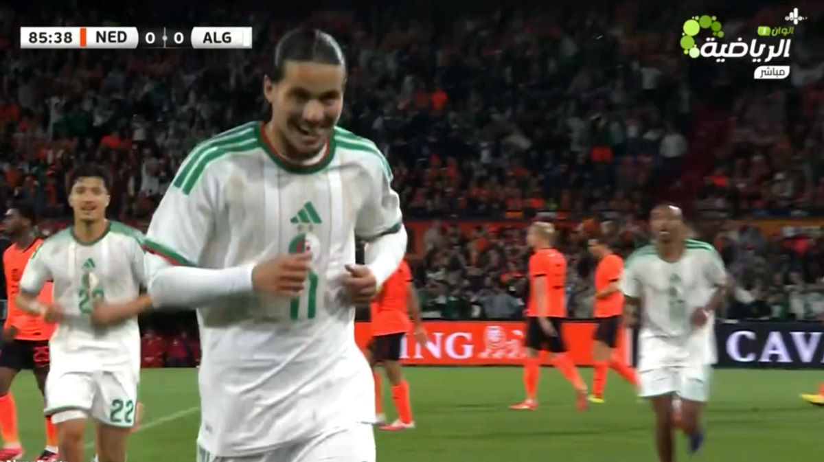 هدف فوز الجزائر الرائع القاتل علي هولندا (1-0) مباراة ودية