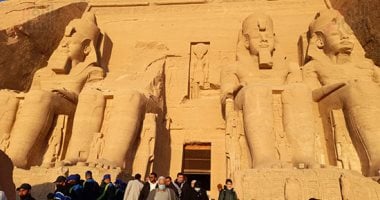 هنا فى أقصى الجنوب.. الشمس تتعامد على وجه رمسيس الثانى 22 أكتوبر