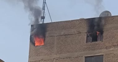 إصابة فتاة قفزت من الطابق الرابع هربا من حريق شقة سكنية فى سوهاج
