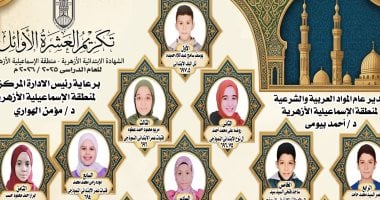 منطقة الإسماعيلية الأزهرية تعلن أوائل الشهادتين الابتدائية والإعدادية