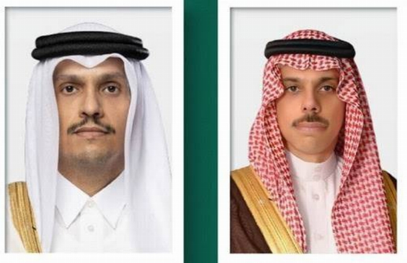وزير الخارجية ونظيره القطري يبحثان التطورات الأخيرة