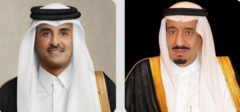 قيادة قطر تعزّي خادم الحرمين في شهداء “مروحية أرامكو”