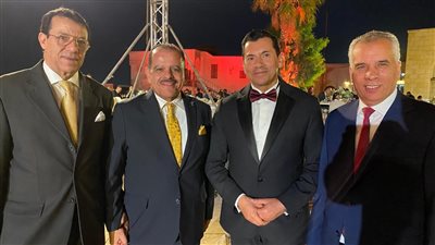 مصطفى مدبولي ومحمد فؤاد يشاركان في زفاف نجل أشرف صبحي