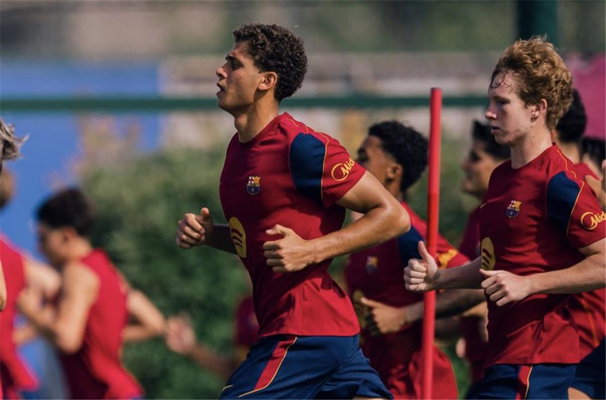 في الظهور الأول مع الكبار.. حمزة عبد الكريم يسجل هدف برشلونة الثاني أمام يوروبا