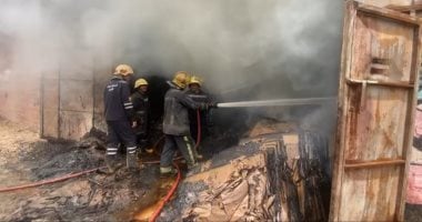 إخماد حريق اندلع داخل مخزن مواد غذائية فى مدينة 6 أكتوبر