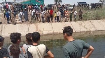 مصرع شاب فى انقلاب تروسيكل داخل إحدى ترع طريق النزل بالدقهلية