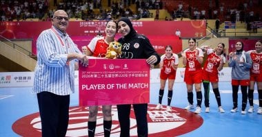 جهاد وائل أفضل لاعبة فى مباراة مصر وأيسلندا فى كأس الرئيس ببطولة العالم لليد