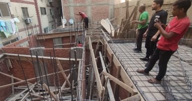 تجاوزت الرسومات الهندسية المعتمدة.. إزالة أعمال بناء مخالفة فى المعهد بحى العجوزة