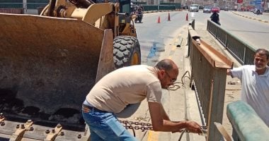 محافظ الجيزة يتابع أعمال تركيب الأسوار الحديدية المفقودة بمحور 26 يوليو