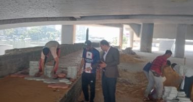 حي العجوزة يواصل تطوير الشوارع بأعمال الإنترلوك ورفع كفاءة الأرصفة.. صور